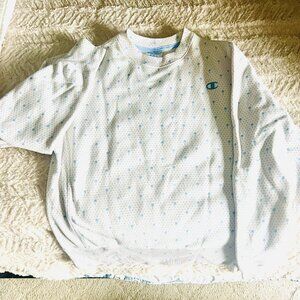 Champion HVN limited edition sweatshirt - cream/baby blue - small